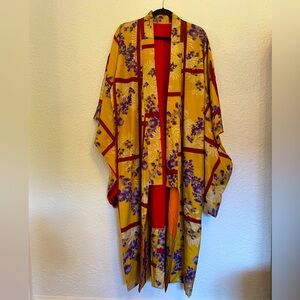 Antique Silk Komon Kimono 1920’s Beautiful Authentic and Flawed 💛💜